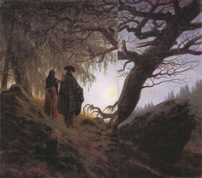 Caspar David Friedrich Man and Woman Contemplating the Moon (mk10) oil painting image